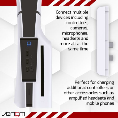 Venom VS5021 PS5 SLIM X 6 portos USB HUB