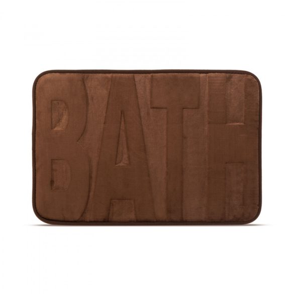 Fürdőszobai kilépőszőnyeg - BATH - barna - 60 x 40 cm (57156A)