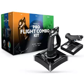   Maxx Tech Pro Flight PC/PS4/Xbox One&Series fekete botkormány és gázkar csomag