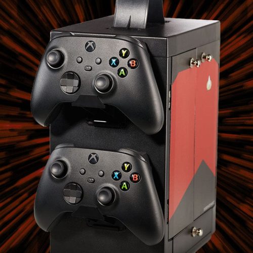 Numskull Star Trek piros játéktartó szekrényes állvány