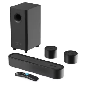   Majority Hangszóró Soundbar - Bowfell Halo 5.1 Atmos (300W, BT 5.3, HDMI ARC, AUX, USB, Optikai, Távírányító, Mélynyomó)