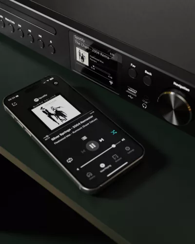 Majority Internet rádió - Fitzwilliam Connect AMP CD (2x100W erősítő, BT, DAB+/FM, internet rádió, CD, Spotify, Távírá.)