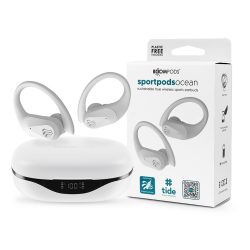   Boompods TWS Bluetooth sztereó headset v5.0 + töltőtok - Boompods Sportpods Ocean TWS with Charging Case - fehér