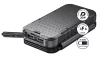 Univerzális hordozható, asztali akkumulátor töltő - Boompods Neutron Solar-Fold Power Bank - 2xUSB + Type-C + PD + QC3.0 - 16.000 mAh - fekete