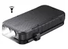 Univerzális hordozható, asztali akkumulátor töltő - Boompods Neutron Solar-Fold Power Bank - 2xUSB + Type-C + PD + QC3.0 - 16.000 mAh - fekete