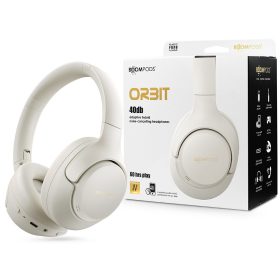   Boompods Wireless Bluetooth sztereó fejhallgató beépített mikrofonnal - BoompodsOrbit ANC Wireless Headphones - homok színű
