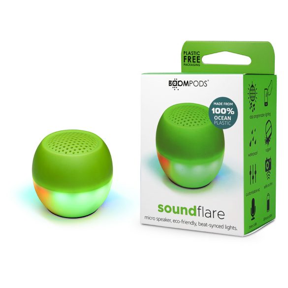 Boompods vezeték nélküli bluetooth hangszóró - Boompods Soundflare Ocean - lime zöld