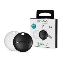   Boompods bluetooth tracker AirTag - Boompods Boomtag - 2 db/csomag - fekete/fehér