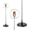 Juice összecsukható Selfie LED körlámpa állvánnyal, telefontartóval - Juice     Social Foldable Ring Selfie Light Stand - fekete