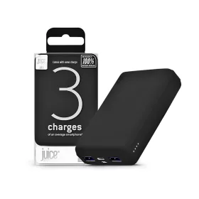   Univerzális hordozható, asztali akkumulátor töltő - Juice ECO 3 Power Bank -    2xUSB + Type-C - 10.000 mAh - fekete