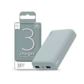   Univerzális hordozható, asztali akkumulátor töltő - Juice ECO 3 Power Bank -    2xUSB +Type-C - 10.000 mAh - éjfekete zöld