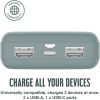 Univerzális hordozható, asztali akkumulátor töltő - Juice ECO 3 Power Bank -    2xUSB +Type-C - 10.000 mAh - éjfekete zöld