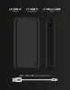 Univerzális hordozható, asztali akkumulátor töltő - Juice ECO 5 Power Bank -    2xUSB + Type-C - 15.000 mAh - fekete