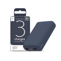   Univerzális hordozható, asztali akkumulátor töltő - Juice ECO 3 Power Bank -    2xUSB +Type-C - 10.000 mAh - sötétkék