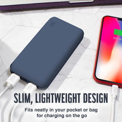 Univerzális hordozható, asztali akkumulátor töltő - Juice ECO 3 Power Bank -    2xUSB +Type-C - 10.000 mAh - sötétkék