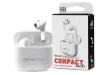 Boompods TWS Bluetooth sztereó headset v5.0 + töltőtok - Boompods Compact Buds TWS with Charging Case - fehér