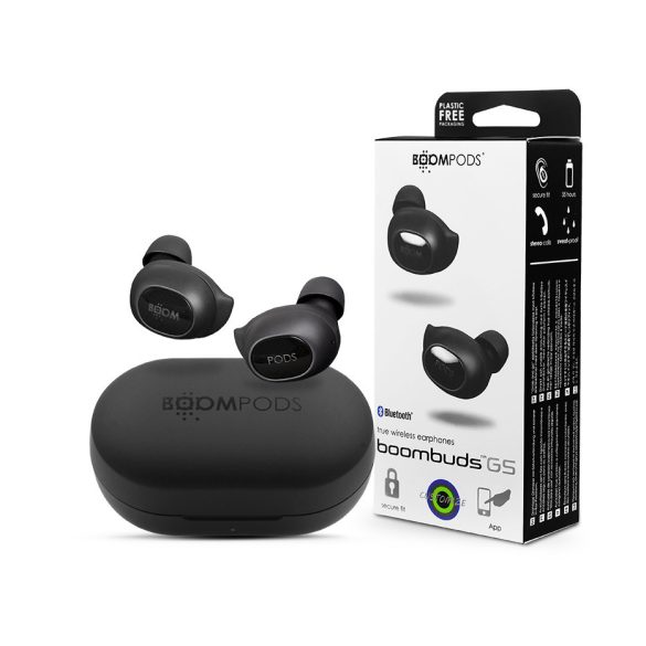 Boompods TWS Bluetooth sztereó headset v5.0 + töltőtok - Boompods GS TWS with Charging Case - fekete