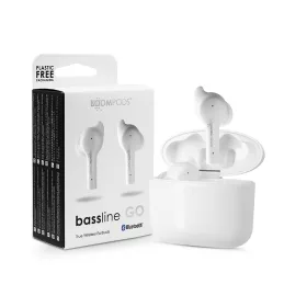   Boompods TWS Bluetooth sztereó headset v5.0 + töltőtok - Boompods Bassline Go TWS with Charging Case - fehér
