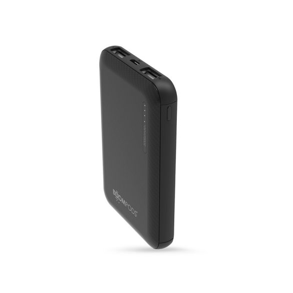 Univerzális hordozható, asztali akkumulátor töltő - Boompods Obi PowerBank - 2xUSB + Type-C + micro USB - 5000 mAh - fekete