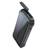Univerzális hordozható, asztali akkumulátor töltő - Boompods Neutron Solar PowerBank - 2xUSB + Type-C - 10.000 mAh - fekete