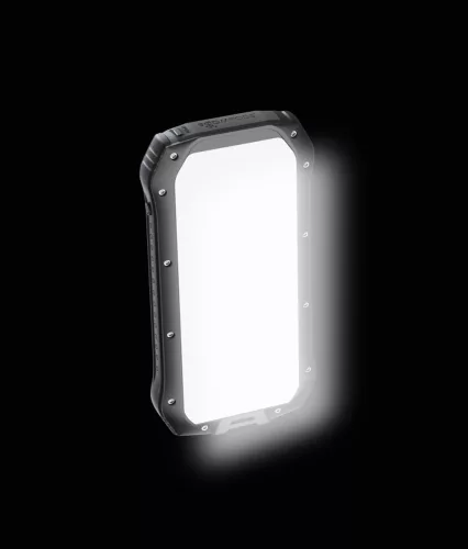 Univerzális hordozható, asztali akkumulátor töltő - Boompods Neutron Solar PowerBank - 2xUSB + Type-C - 10.000 mAh - fekete