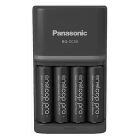   Eneloop K-KJ55HCD40E akkumulátor gyorstöltő 4db 2500mah aa akkumulátorral