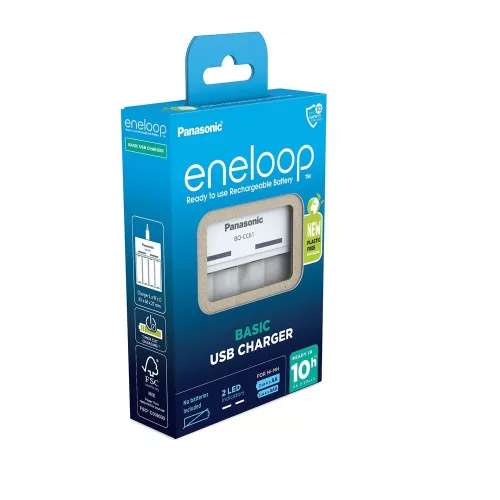 eneloop BQ-CC61USB AA/AAA akkumulátorok töltésére USB csatlakozás