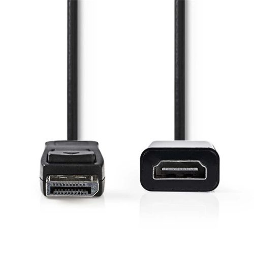 Nedis CCGB37150BK02 displayport - hdmi kábel 0,2 m