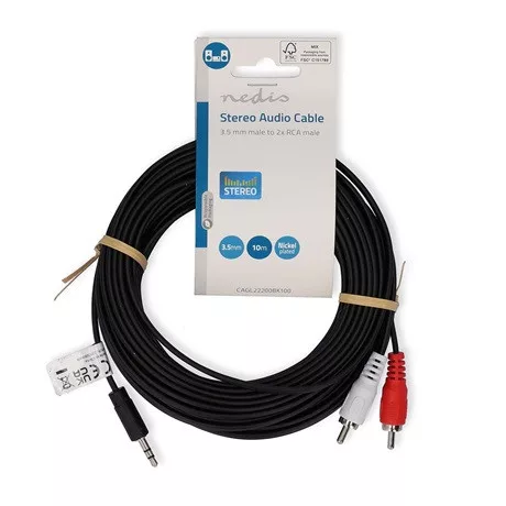 Nedis CAGL22200BK100 audio kábel