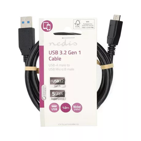 Nedis CCGL61500BK10 usb kábel 1 m
