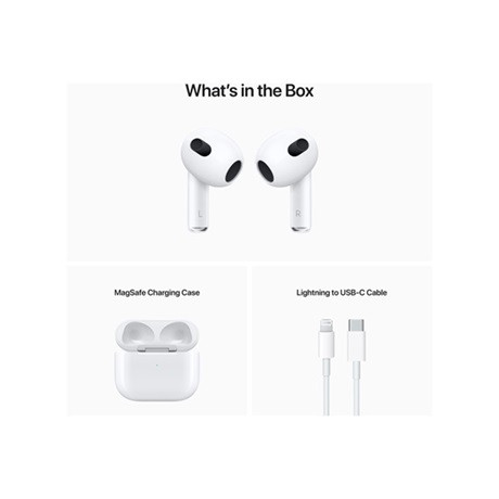 Apple MME73ZM/A airpods 3 bluetooth fülhallgató,magsafe, fehér