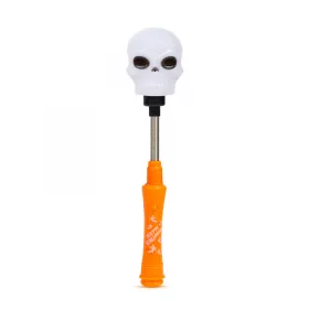 Halloween-i LED lámpa - rugós koponya - elemes (58112C)