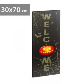   Halloween-i LED-es hangulatkép - fali akasztóval, 2 x AA, 30 x 70 cm (58402)