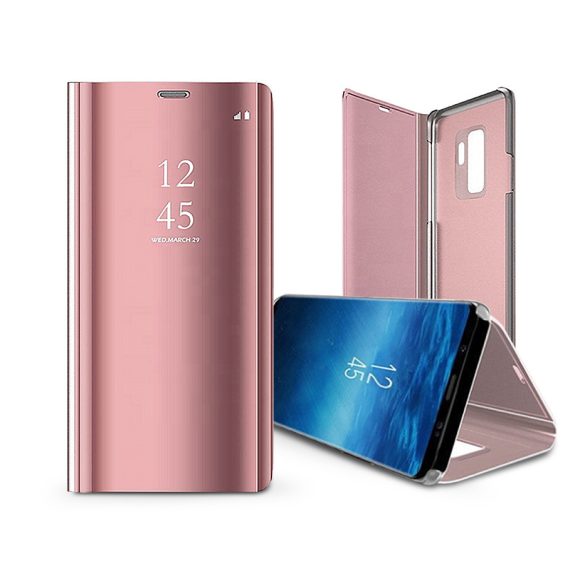 Smart Clear View oldalra nyíló flipes tok - Samsung SM-A546 Galaxy A54 5G -     rózsaszín