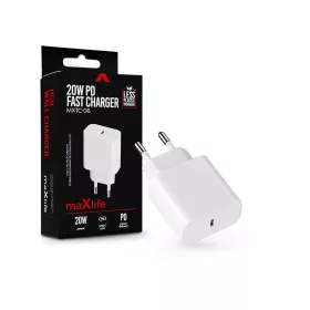   Maxlife MXTC-06 PD+QC 20W gyorstöltő adapter Type-C - fehér