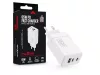 Maxlife MXTC-08-65ACC PD+QC 65W gyorstöltő adapter 2xType-C + USB - fehér