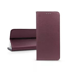   Smart Magneto Book Flip bőrtok - Xiaomi Redmi Note 12 Pro 5G/Poco X5 Pro 5G -   bordó