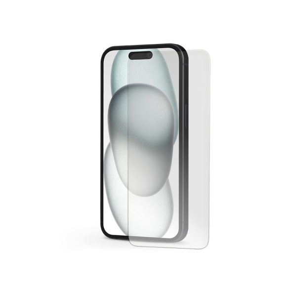 Apple iPhone 15/15 Pro üveg képernyővédő fólia - Tempered Glass Screen Pro Plus 2.5D - 1 db/csomag - ECO csomagolás