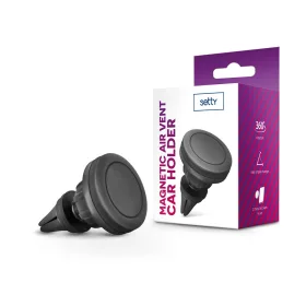   Setty univerzális szellőzőrácsba illeszthető mágneses PDA/GSM autós tartó -     Setty 28304 Magnetic Car Holder - fekete