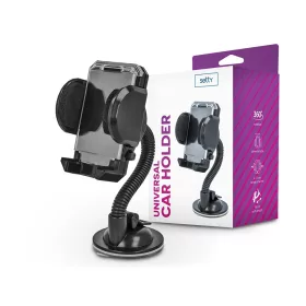   Setty univerzális műszerfalra/szélvédőre helyezhető PDA/GSM autós tartó - Setty 33769 Car Holder - fekete
