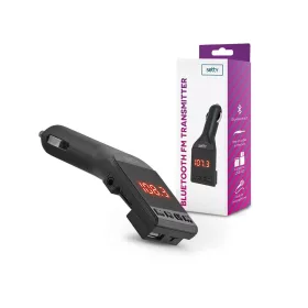   Setty Bluetooth FM-transmitter/szivargyújtó töltő - USB + microSD kártyaolvasó + MP3/WMA - Setty Bluetooth FM Transmitter - fekete