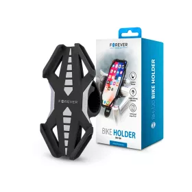   Univerzális kerékpárra szerelhető telefontartó 4-6nquot, méretű készülékekhez - Forever BH-120 Bike Holder - fekete/szürke