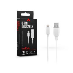   Maxlife USB - Lightning adat- és töltőkábel 1 m-es vezetékkel - Maxlife 8-PIN   USB Cable - 5V/1A - fehér