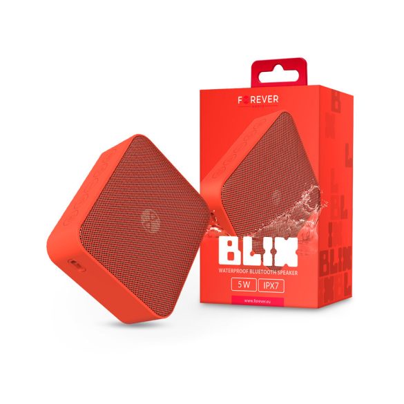 Forever vezeték nélküli bluetooth hangszóró - Forever Blix 5 BS-800 Waterproof  Bluetooth Speaker - piros