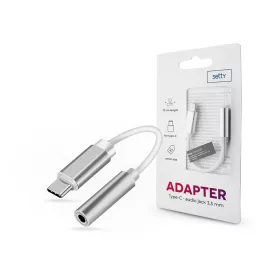   Setty type-c adapter 3,5 mm jack füllhallgatóhoz - Setty Type-C - Audio Jack 3,5mm Adapter -  ezüst