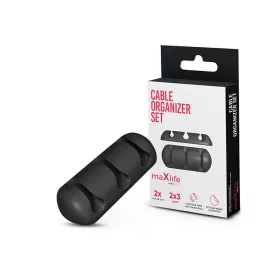   Maxlife kábelrendező szett - Maxlife Cable Organizer Set - 2 db/csomag - fekete