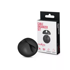   Maxlife kábelrendező szett - Maxlife Cable Organizer Set - 3 db/csomag - fekete