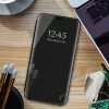 Smart Clear View oldalra nyíló flipes tok - Samsung A536U Galaxy A53 5G - fekete