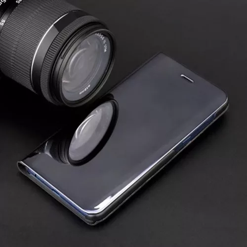 Smart Clear View oldalra nyíló flipes tok - Samsung A536U Galaxy A53 5G - fekete