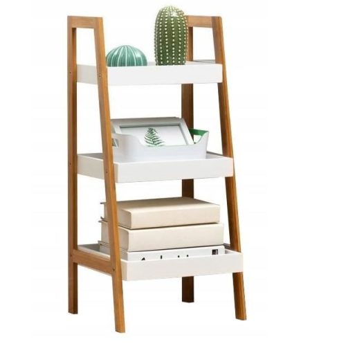 Könyvespolc 3 szintes - 35 x 30 x 75 cm - fehér (DA01190)